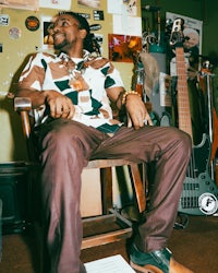 a man sitting in a chair